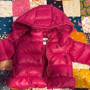 Ralph Lauren Fuchsia Kids Puffer Coat